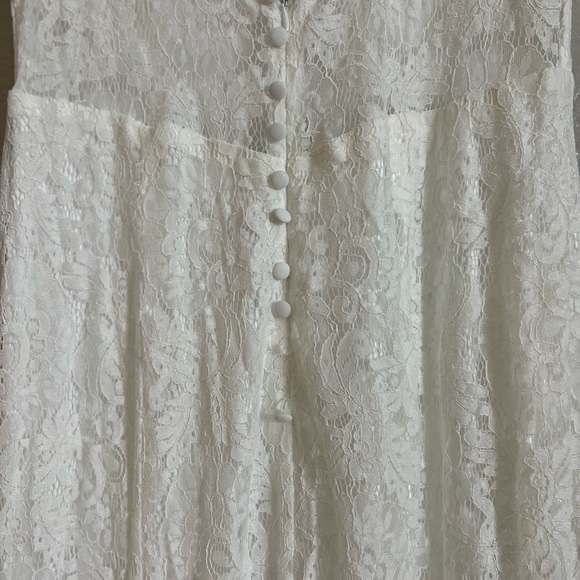 Beloved Eternity White Lace Sleeveless Backless Maxi Dress - Picture 8 of 10